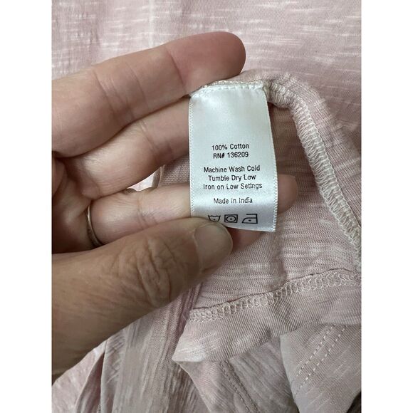 Hatch Pink Maxi Lounge Dress Gown Size 3 Large Slub Cotton Some Minor Defect - Picture 4 of 6